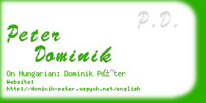 peter dominik business card